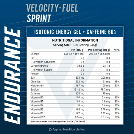 Applied Endurance Sprint Energy Gel Caffeine 60 gr