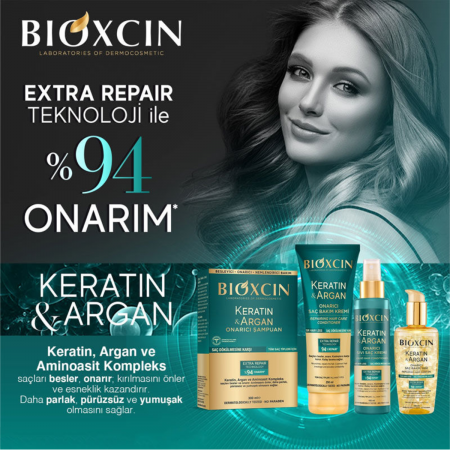 Bioxcin Keratin ve Argan Onarıcı Şampuan 300 ml - 3 Al 2 Öde Bioxcin Keratin ve Argan Onarıcı Şampuan 300 ml - 3 Al 2 Öde