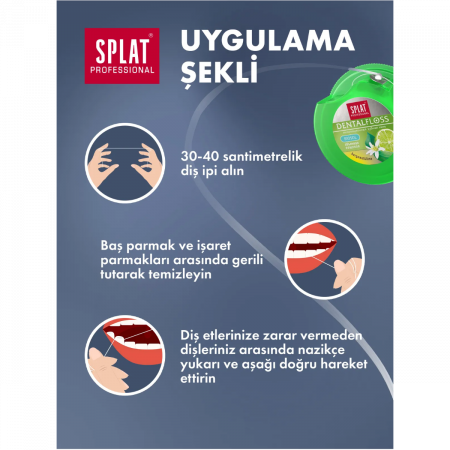 Splat Professional Bergamot ve Limon Aromalı Hacimli Diş İpi 30 mt Splat Professional Bergamot ve Limon Aromalı Hacimli Diş İpi 30 mt