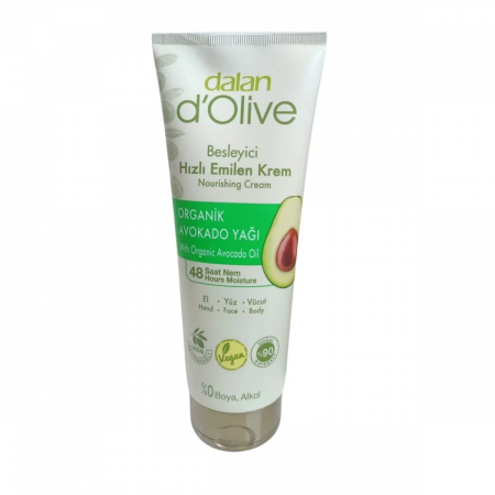 Dalan D'olive Organik Avokado Yağı Hızlı Emilen Tüp Krem