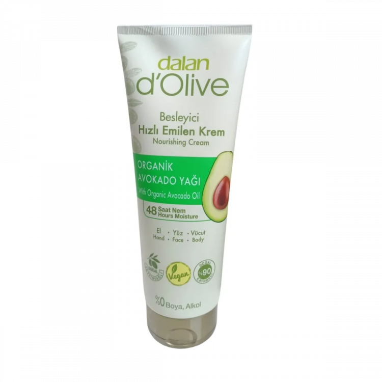 Dalan D'olive Organik Avokado Yağı Hızlı Emilen Tüp Krem Dalan D'olive Organik Avokado Yağı Hızlı Emilen Tüp Krem