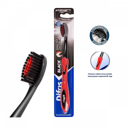 Difaş Diş Fırçası Black Karbon Etkili