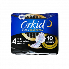 Orkid Hijyenik Ped Ultra Extra Gece 6'lı Orkid Hijyenik Ped Ultra Extra Gece 6'lı
