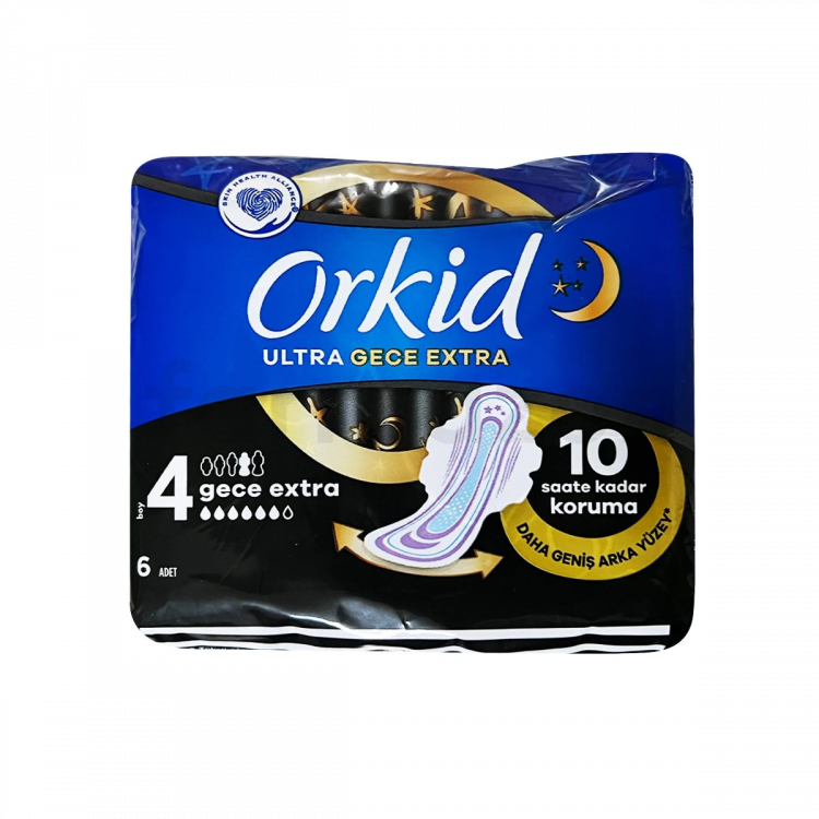 Orkid Hijyenik Ped Ultra Extra Gece 6'lı Orkid Hijyenik Ped Ultra Extra Gece 6'lı