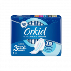 Orkid Hijyenik Ped Ultra Gece Gündüz 6'lı