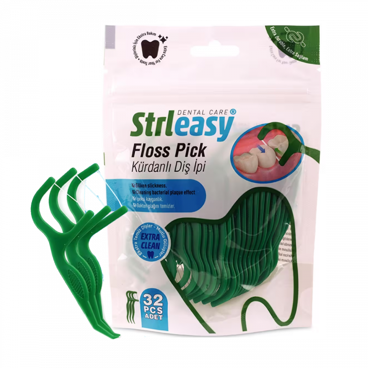 Strleasy Kürdanlı Diş İpi 32li