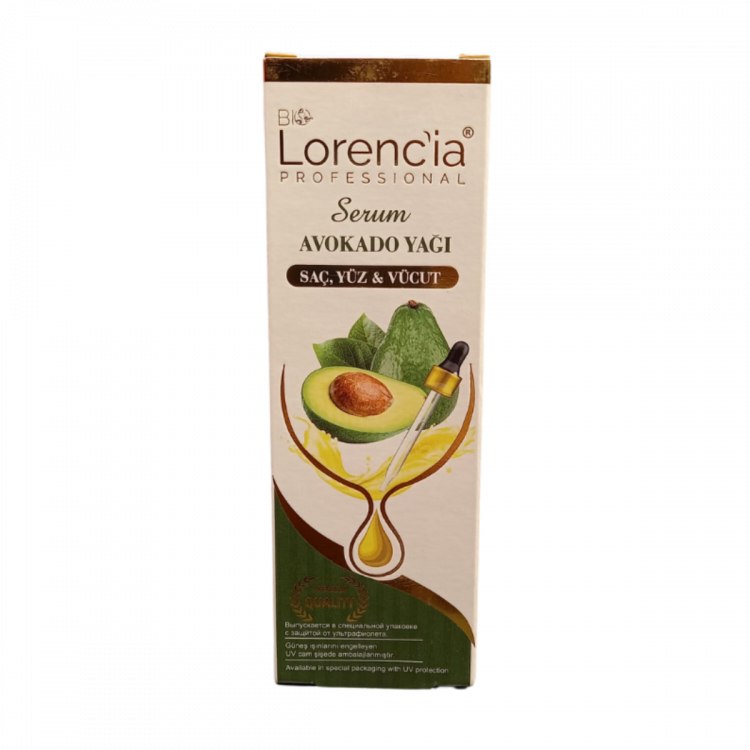Bio Lorencia Saç, Yüz ve Vücut Serum Avokado Yağı Bio Lorencia Saç, Yüz ve Vücut Serum Avokado Yağı