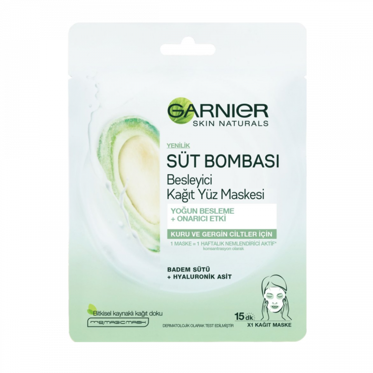 Garnier Süt Bombası Badem Sütü Kağıt Maske