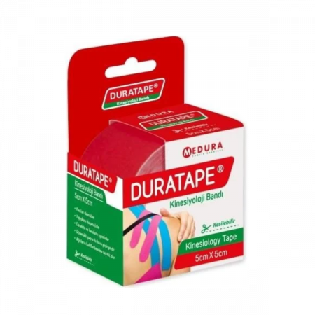 Duratape Kinesiyoloji Bandı 5cm X 5cm Kırmızı Duratape Kinesiyoloji Bandı 5cm X 5cm Kırmızı