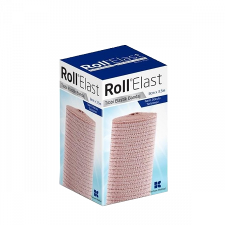 Roll Elast Tıbbi Elastik Bandaj 8 cm x 3.5 m