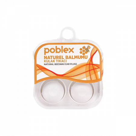 Poblex Naturel Balmumu Kulak Tıkacı 1 Çift (2 ADET) Kutulu