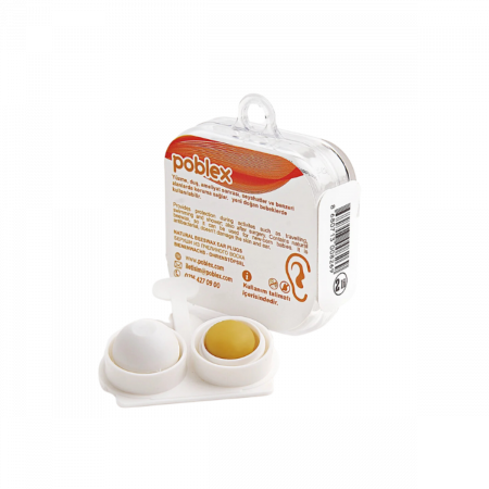 Poblex Naturel Balmumu Kulak Tıkacı 1 Çift (2 ADET) Kutulu