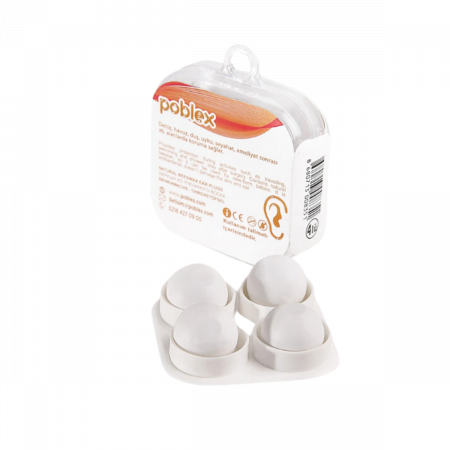 Poblex Naturel Balmumu Kulak Tıkacı 1 Çift (2 ADET) Kutulu