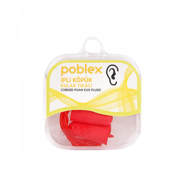 Poblex İpli Köpük Kulak Tıkacı Poblex İpli Köpük Kulak Tıkacı