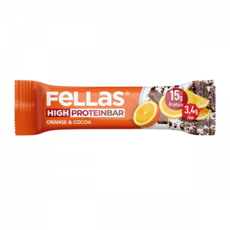 Fellas Yüksek Protein Bar Portakal & Kakao 45g x