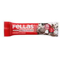 Fellas Yüksek Protein Bar Hindistan Cevizi ve Kakao 45g Fellas Yüksek Protein Bar Hindistan Cevizi ve Kakao 45g