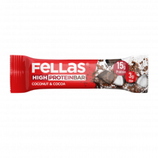 Fellas Yüksek Protein Bar Hindistan Cevizi ve Kakao 45g Fellas Yüksek Protein Bar Hindistan Cevizi ve Kakao 45g