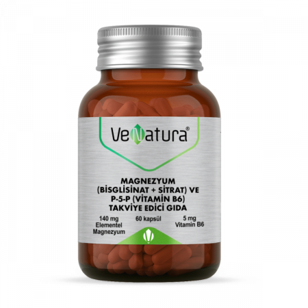 Venatura Magnezyum Bisglisinat Sitrat ve P-5-P (Vitamin B6)