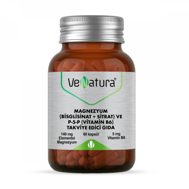 Venatura Magnezyum Bisglisinat Sitrat ve P-5-P (Vitamin B6) Venatura Magnezyum Bisglisinat Sitrat ve P-5-P (Vitamin B6)