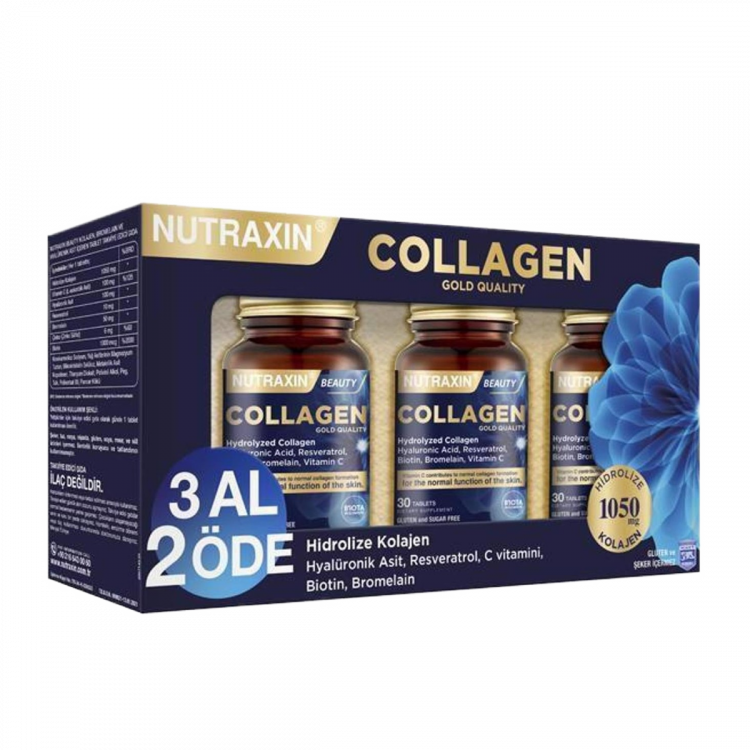 Nutraxin Beauty Gold Collagen 30 Tbl 3 Al 2 Öde