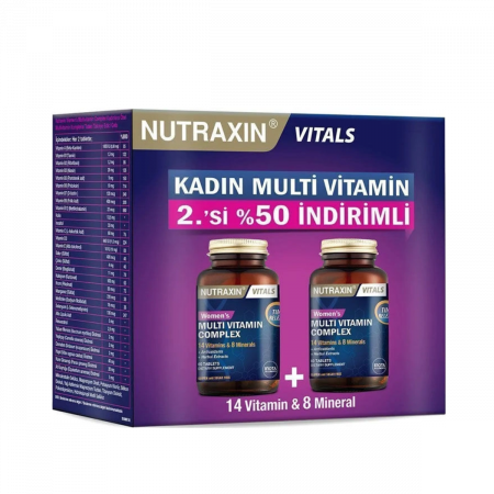 Nutraxin Multivitamin Complex Kadın Avantaj Paket - 2. % 50 İndirimli