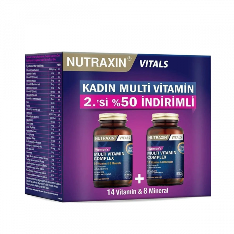 Nutraxin Multivitamin Complex Kadın Avantaj Paket - 2. % 50 İndirimli