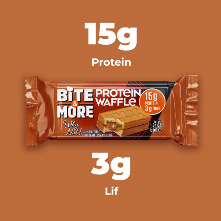Bite More Proteinli Waffle Fındıklı Çikolata Kremalı 55 g