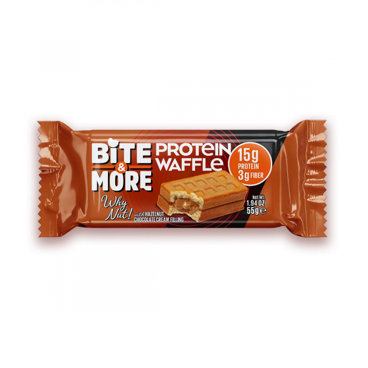 Bite More Proteinli Waffle Fındıklı Çikolata Kremalı 55 g