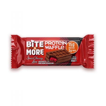 Bite More Proteinli Waffle Kek Vişne Kremalı Kakalolu 55 g