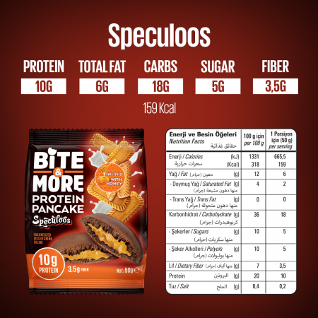 Bite More Proteinli Pankek Speculoos 50 gr