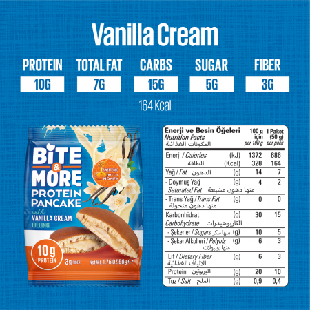 Bite More Proteinli Pankek Vanilla Cream 50 gr