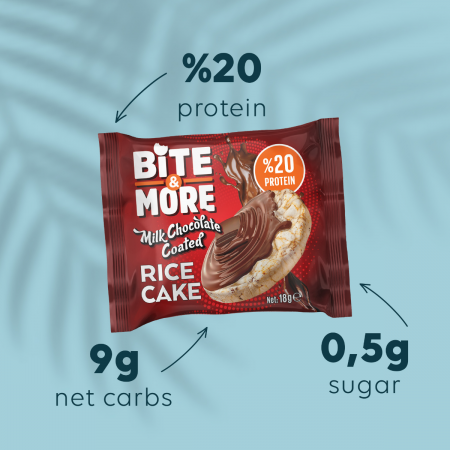 Bite More Proteinli Pirinç Patlağı Çikolata Kaplı 18 gr