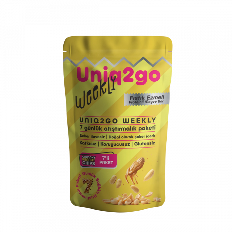 Uniq2go Weekly Fıstık Ezmeli Proteinli Meyve Bar 50 gr Uniq2go Weekly Fıstık Ezmeli Proteinli Meyve Bar 50 gr